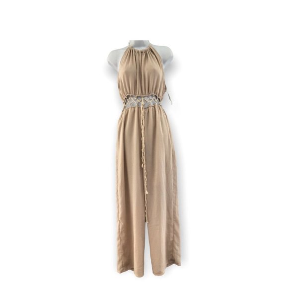 Sabo Skirt Pants - Sabo Skirt Beige Jumpsuit
